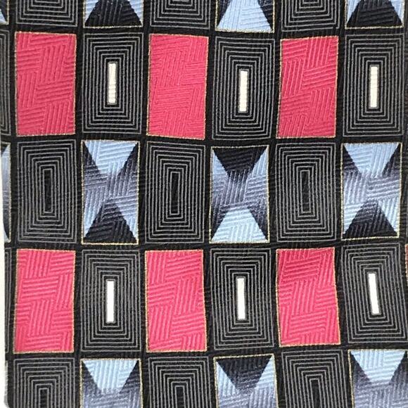 Salvatore Pellegrino Patterned Tie Gray Blue Pink - Picture 3 of 5